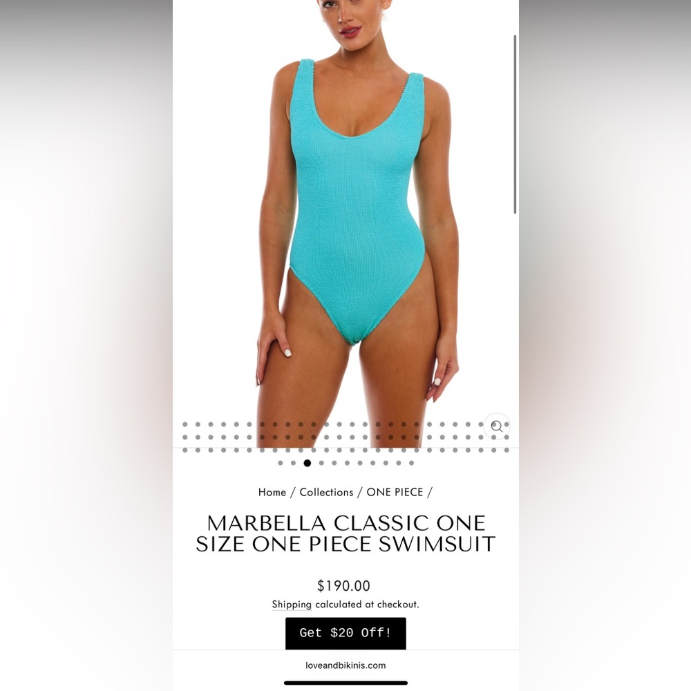 Aqua Blue Knit Swimsuit